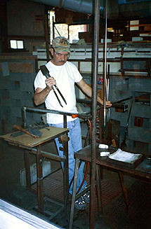 Artisan Making Bluebirds