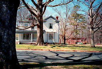 Pfeiffer House (left) and 'The Red Barn' (right)