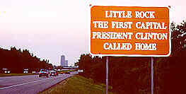 Little Rock Clinton Sign