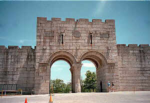 Replica of Jerusalem's East Gate--Entry to New Holy Land