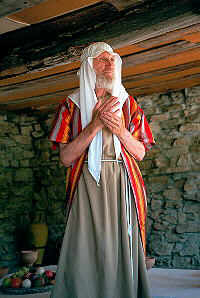 Tourguide in the Upper Room and Golgotha